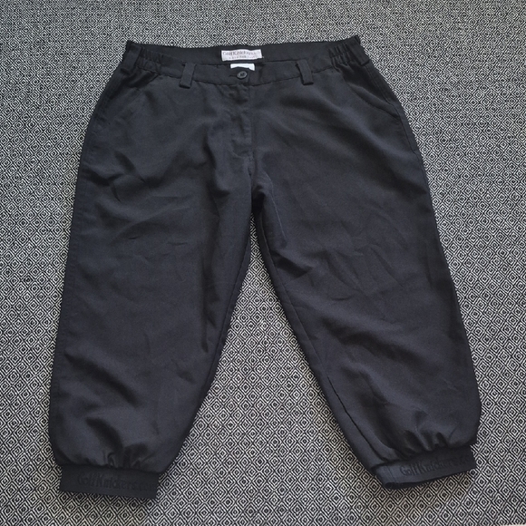 Golf Knickers Cropped Black Pants - Picture 1 of 10